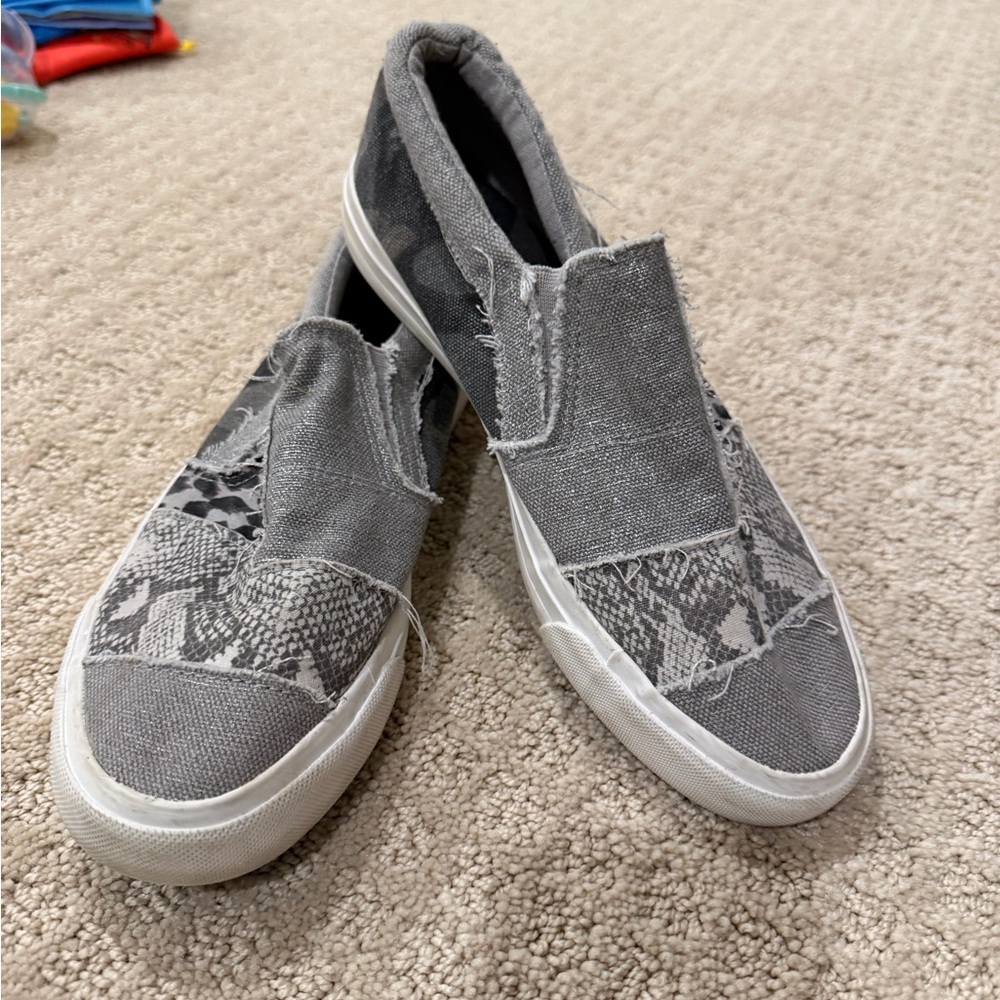 Gray Slip-On Women's Sneakers